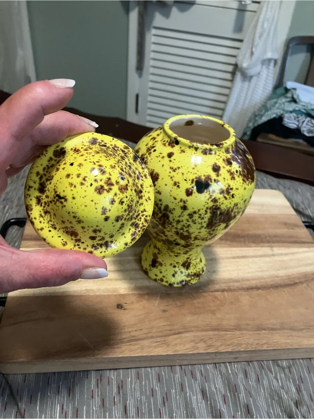 Decorative Ceramic Lidded Ginger Jar